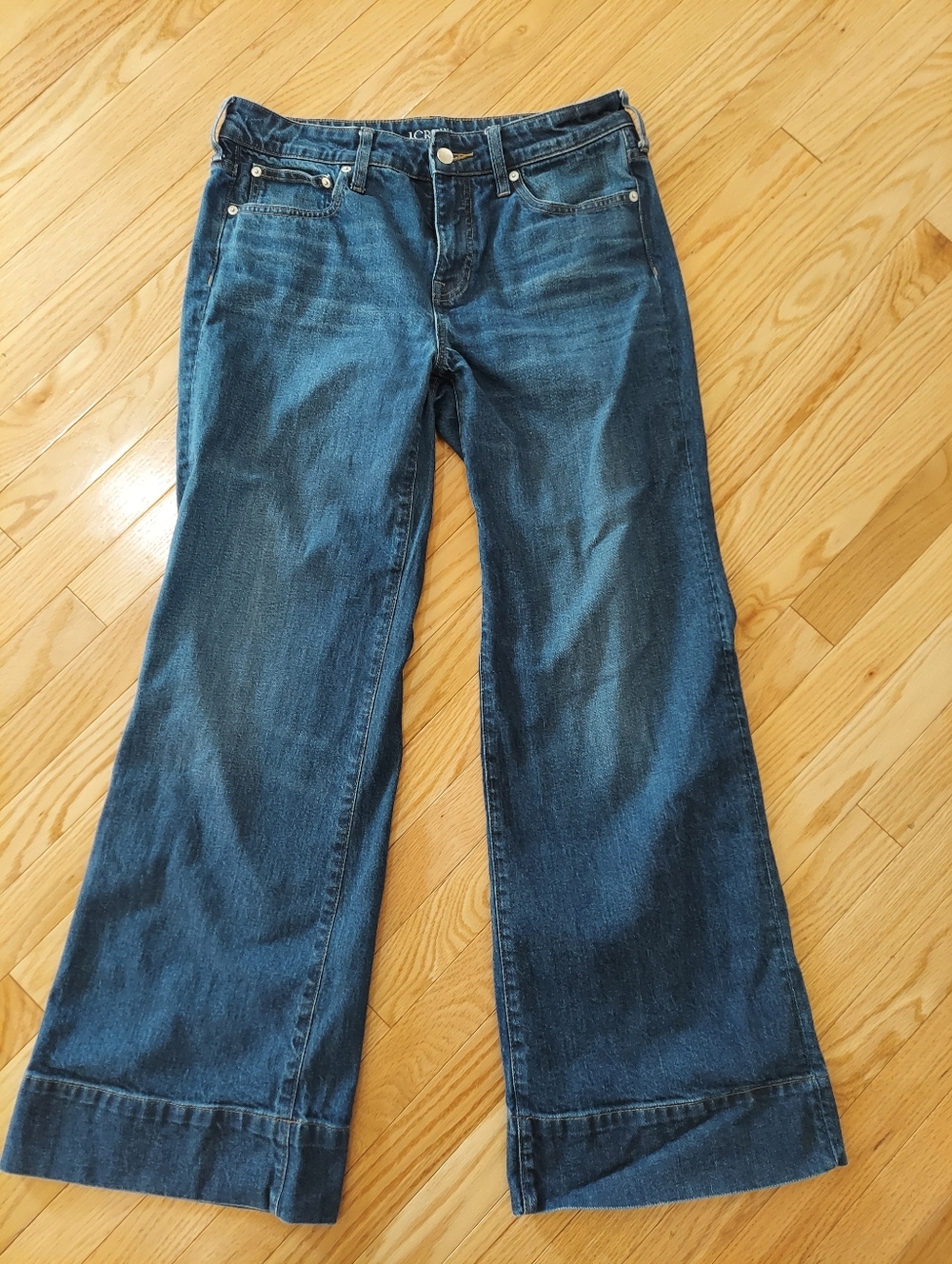J. Crew Sizw 28 Women's Wide-Leg Jeans in Indigo Blue